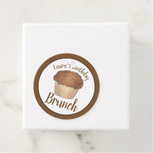 Étiquettes Cadeau Dimanche Petit-déjeuner Brunch Streusel Crumb Muff