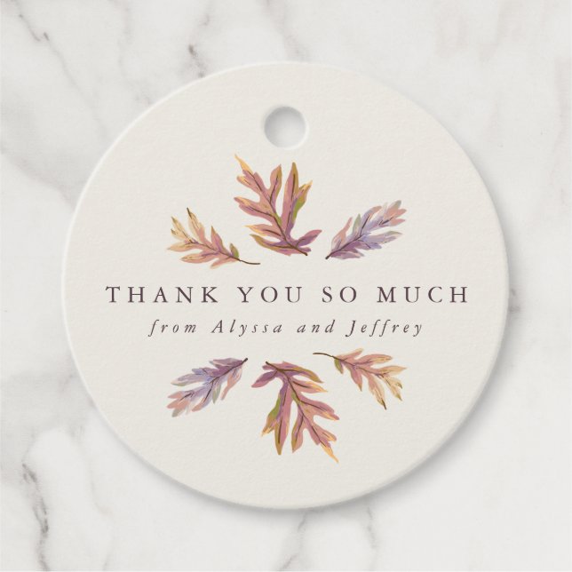 Étiquettes Cadeau Dîner de répétition des feuilles d'automne (Devant)