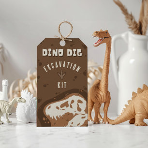 Étiquettes-cadeau Dino Dig Dinosaur Kit d'excavation Favoriser les é