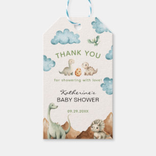Étiquettes-cadeau Dinosaur Baby shower Merci Favoriser
