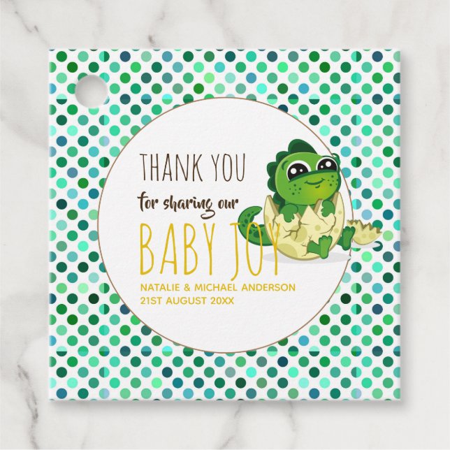 Étiquettes Cadeau Dinosaur bébé (Devant)
