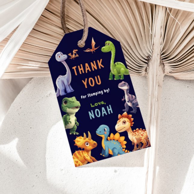 Étiquettes-cadeau Dinosaur fête d'anniversaire (Créateur téléchargé)