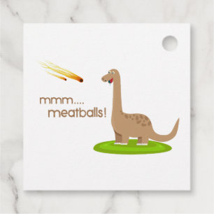 Étiquettes Cadeau Dinosaur Meteor Boules de viande