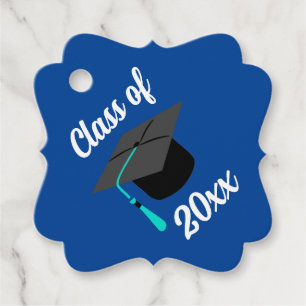 Étiquettes Cadeau Diplôme   Bleu   Personnalisé   Balises cadeaux