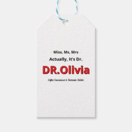 Étiquettes-cadeau Diplômé de doctorat drôle humour académique célébr