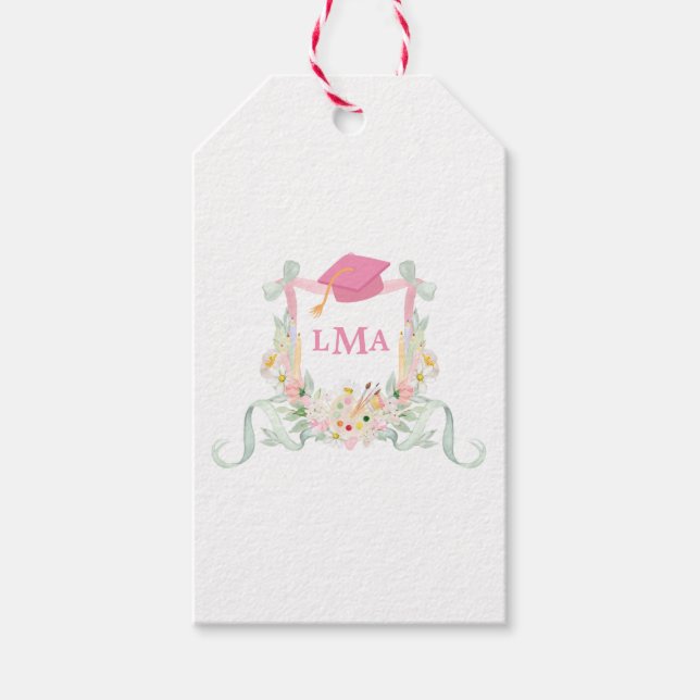 Étiquettes-cadeau Diplôme de monogramme de l'artiste (Devant)