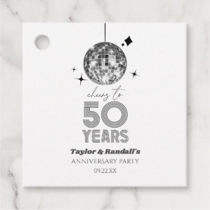 Étiquettes Cadeau Disco Soirée Mariage de 50 ans