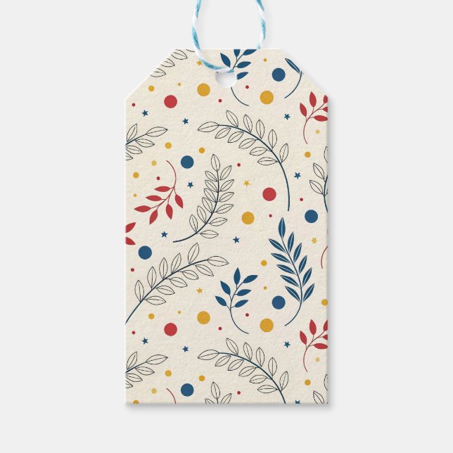 Étiquettes-cadeau Diseño floral (Devant)