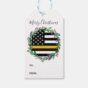 Étiquettes-cadeau Dispatcher Thin Gold Line Noël