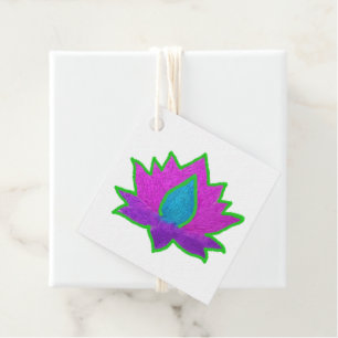 Étiquettes Cadeau Diwali parties scintillant lotus