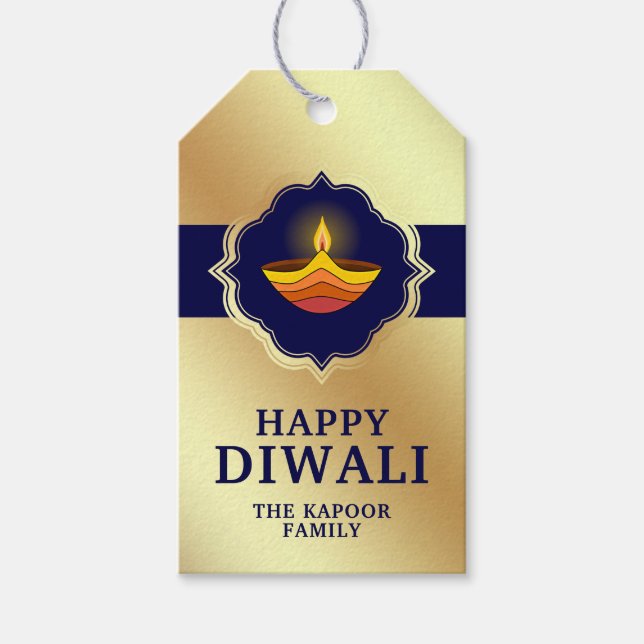 Étiquettes-cadeau Diwali personnalisé (Devant)