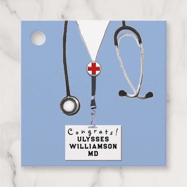 Étiquettes Cadeau Docteur Médicale (Devant)