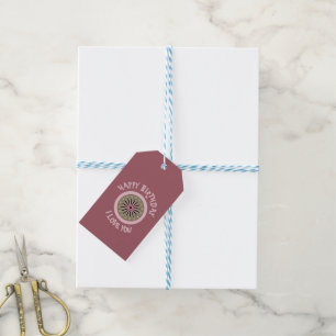 ÉTIQUETTES-CADEAU DON D'ANNIVERSAIRE POUR MAMAN, PAPA, MARI, FEMME