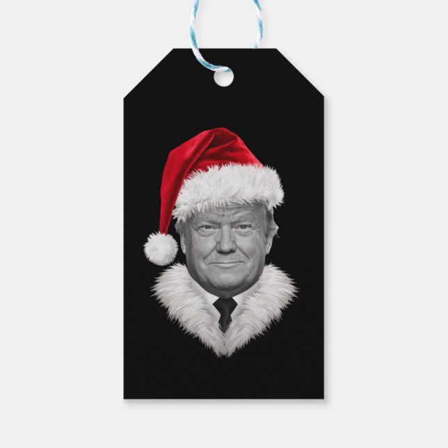 Étiquettes-cadeau Donald Trump Christmas Funny Santa Hat Don (Dos)