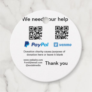 Étiquettes Cadeau Donation Collection conseil pot ajouter votre q r