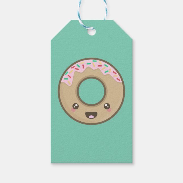 Étiquettes-cadeau Donut de Kawaii (Devant)