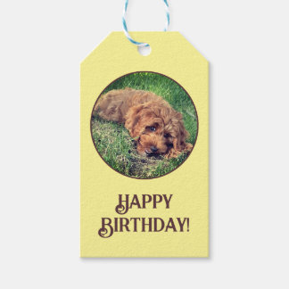Étiquettes-cadeau Doodle d'or jaune