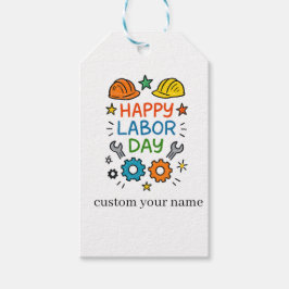 Étiquettes-cadeau Doodle Fun Fête du Travail