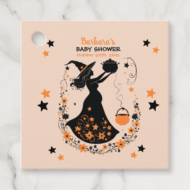 Étiquettes Cadeau Double Trouble Brew - Un Baby shower Halloween jum (Devant)