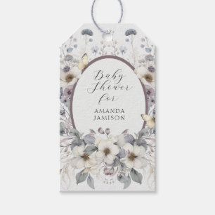 Étiquettes-cadeau Douce Baby Shower Art Nouveau Fleurs Pastel pour P