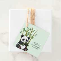 Douce Fête de Naissance Bambou Menthe Ourson Panda