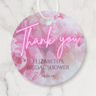 Étiquettes Cadeau Douces et Romantiques Pivoines Roses Florales Fête