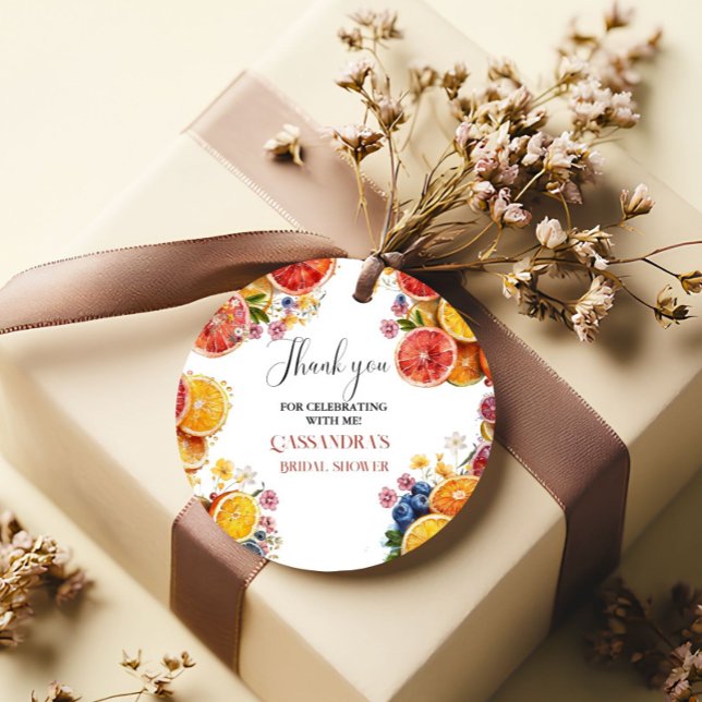 Étiquettes Cadeau Douceur principale Réception de mariage Citron  (Créateur téléchargé)