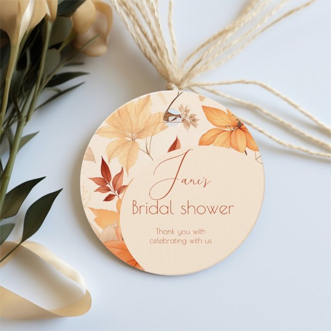 Étiquettes Cadeau douche à nuptiale florale chic (Créateur téléchargé)