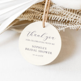 Étiquettes Cadeau Douche de mariée Dusty Blue Cream Floral