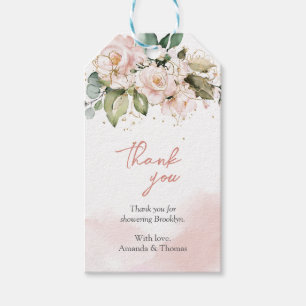 Étiquettes-cadeau Douche nuptiale rose pastel rose pastel