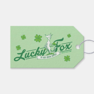 Étiquettes-cadeau Dr Seuss Lucky Fox Dans Ses Chaussettes Irlandai