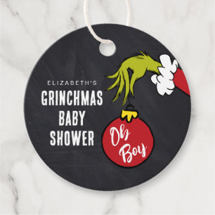Étiquettes Cadeau Dr Seuss   Oh Boy Grinch Baby shower