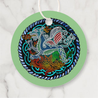 Étiquettes Cadeau Dragon celtique