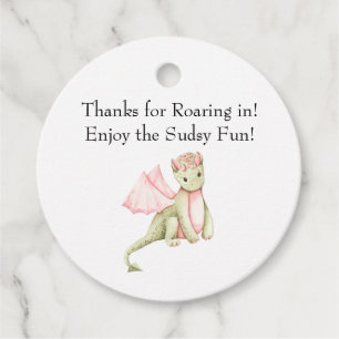 Étiquettes Cadeau Dragon Merci d'avoir rugit à l'intérieur ! Amusez-