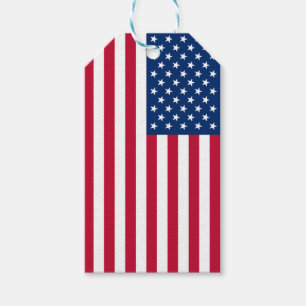 Étiquettes-cadeau Drapeau américain étoiles et rayures