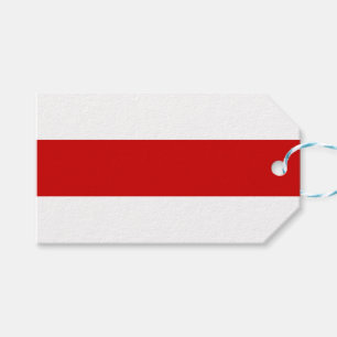 Étiquettes-cadeau Drapeau biélorusse (rouge et blanc)