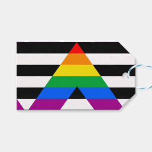 Étiquettes-cadeau Drapeau d'allié LGBTQ+