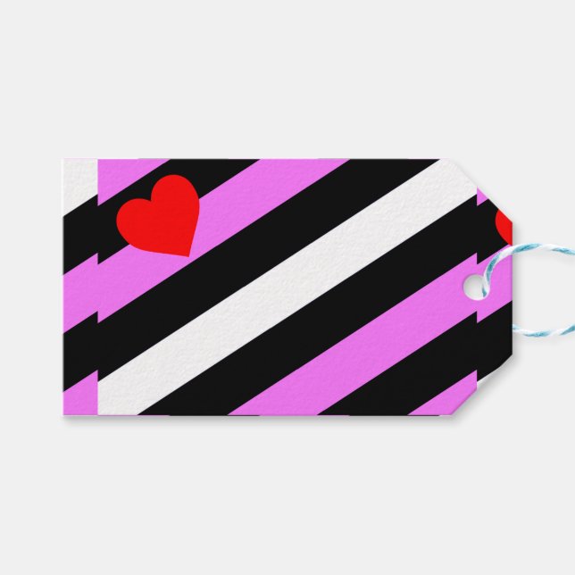 Étiquettes-cadeau Drapeau de fierté de fille de cuir (Devant (Horizontal))
