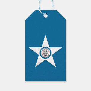 Étiquettes-cadeau Drapeau de la ville de Houston, Texas Tags cadeaux
