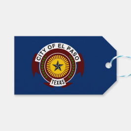 Étiquettes-cadeau Drapeau de la ville d'El Paso (Texas)