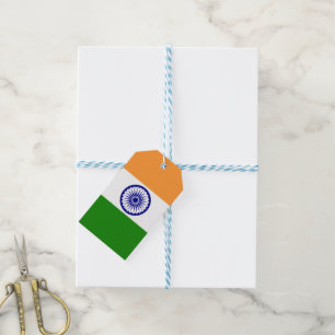 Étiquettes-cadeau Drapeau de l'Inde