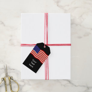 Étiquettes-cadeau Drapeau des États-Unis d'Amérique - grungy