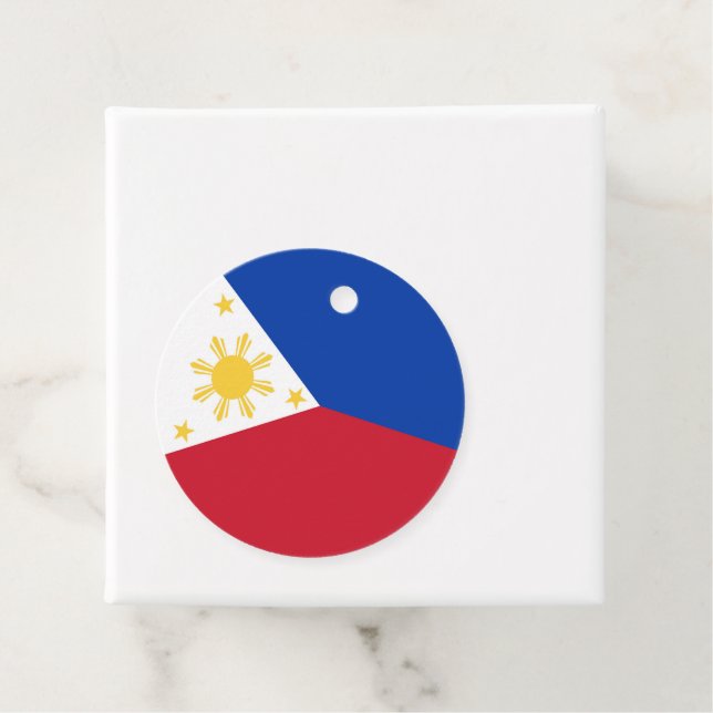 Étiquettes Cadeau drapeau des Philippines (En situation)