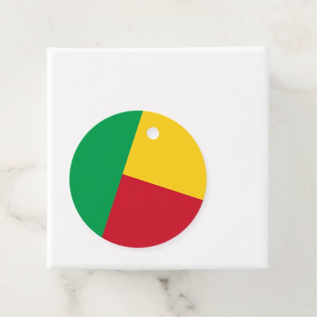 Étiquettes Cadeau Drapeau du Bénin (En situation)