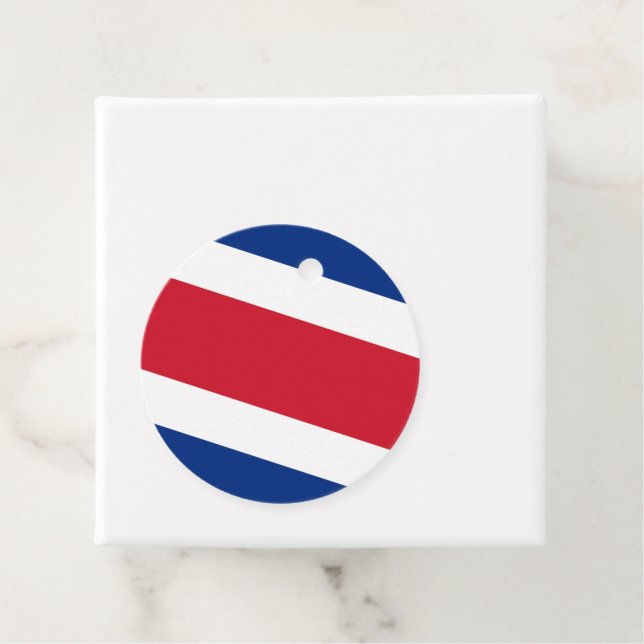 Étiquettes Cadeau Drapeau du Costa Rica (En situation)