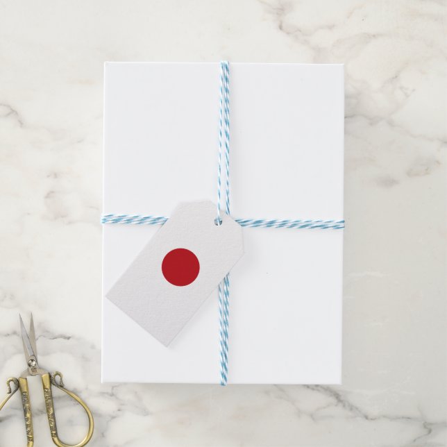 Étiquettes-cadeau Drapeau du Japon (Avec de laficelle)