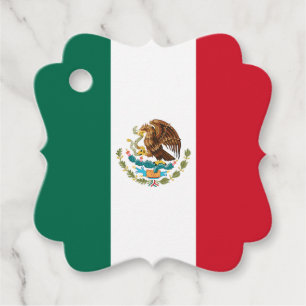 Étiquettes Cadeau Drapeau du Mexique, Bandera de la République mexic