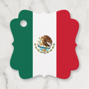 Étiquettes Cadeau Drapeau du Mexique, Bandera de la République mexic