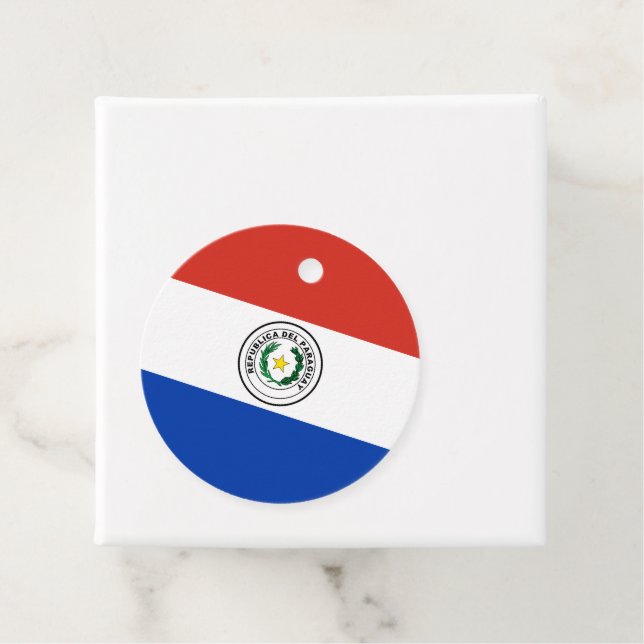 Étiquettes Cadeau Drapeau du Paraguay (En situation)