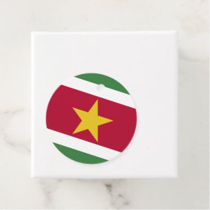 Étiquettes Cadeau drapeau du Suriname